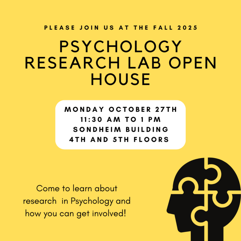 Fall 2025 Research Open House: 10/27 @ 11:30 AM